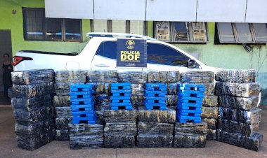 DOF apreende caminhonete com mais de 1 tonelada de maconha