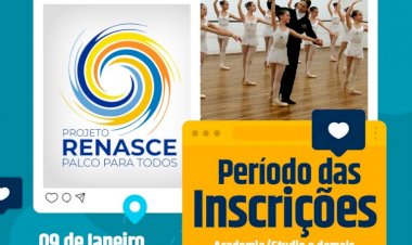 Prefeitura abre inscrições para o Projeto Renasce 'Palco para Todos'