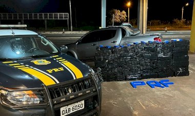 PRF apreende caminhonete com mais de 1 tonelada de maconha