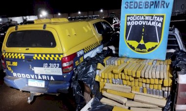 Homem tenta fugir da polícia com quase 730 quilos de maconha, mas é preso em córrego