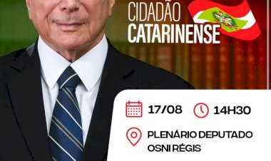 Michel Temer irá receber o título de cidadão Catarinense