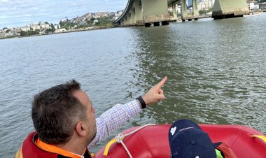 Secretário e engenheiro especializado vistoriam pontes da Capital e confirmam segurança das estruturas apesar do aspecto estético desgastado