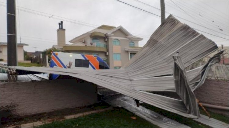 Defesa Civil registra ventos de 113 km/h em Xanxerê na tarde desta segunda